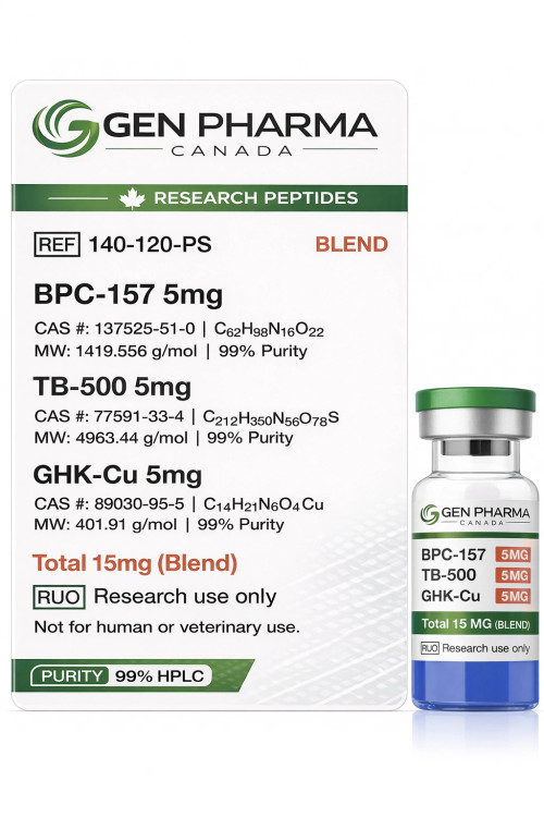 Glow BPC-157 5mg + TB-500 5mg + GHK 5mg (Reparador de Lesões)