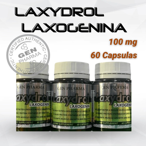 Laxydrol Laxogenina 100mg 60 Capsulas Aumento da Massa Muscular e Força Genpharma